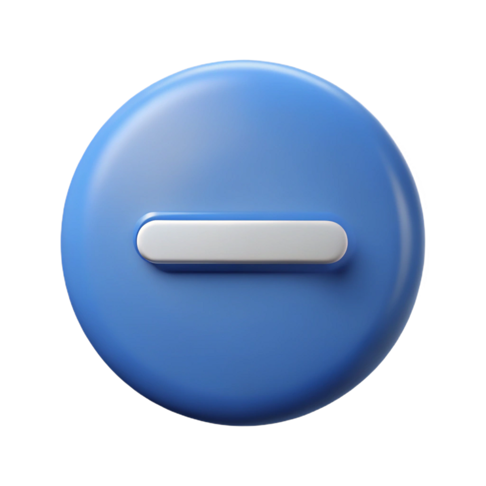 dynamic radiant Minus sign icon, single-weight stroke, crisp edges, flat color with Scalable Design. professional png