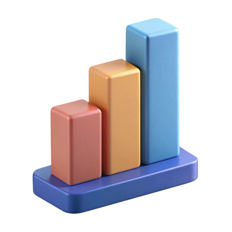 serene exceptional Stacked bar graph with three segments, contrasting flat colors, with Scalable Design. png