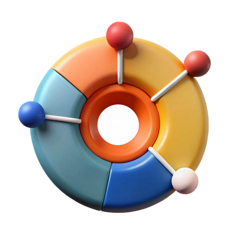 exemplary coastal Radial chart with four data points, clean lines, minimal design with Scalable Design. museum quality png