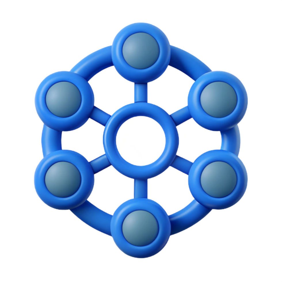 fascinating iconic Five connected circles forming a flower shape. Clean lines, flat color, symmetrical design with Scalable Design. png