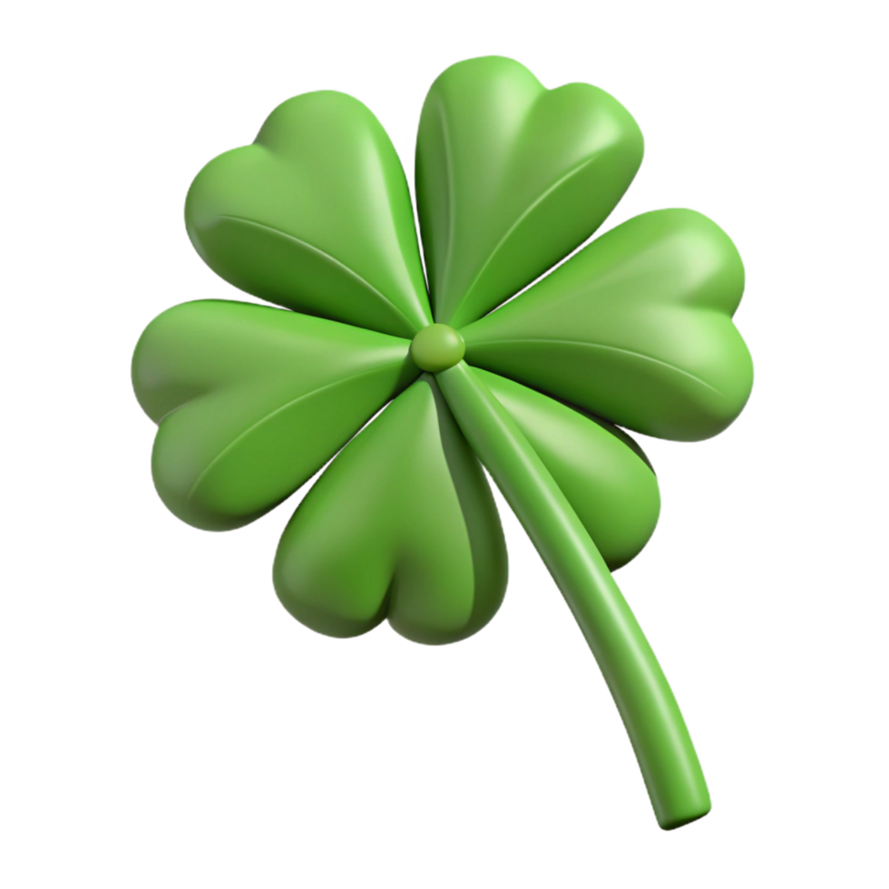 wonderful organic Minimal outline of a four-leaf clover. Clean lines, with Scalable Design. crisp png