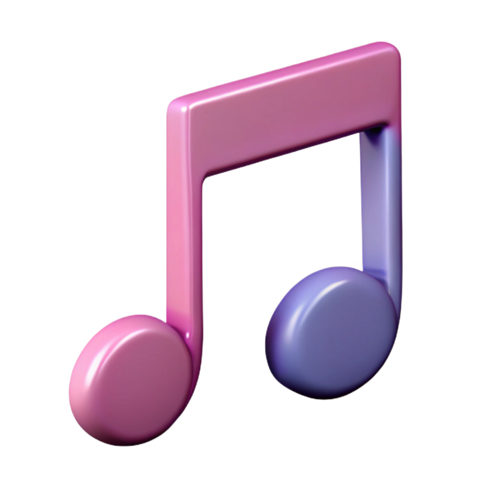 peaceful beautiful Crisp edges outline of a music note. Flat color, single-weight stroke with Scalable Design. fine detail png