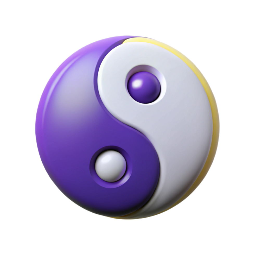 picturesque mid-century Symmetrical outline of a Yin Yang symbol. Crisp edges, flat color with Scalable Design. luxury png