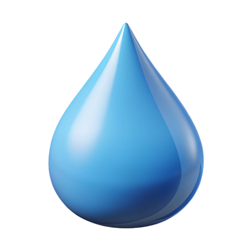 ethereal serene Abstract symbol representing a water droplet. Crisp edges, minimal design, flat color with Scalable Design. 4K png