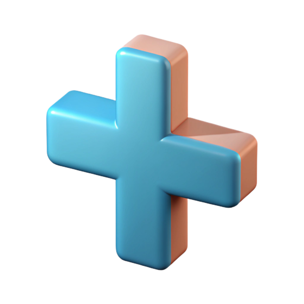 magnificent minimalist Abstract plus sign, clean lines, flat color with Scalable Design. expertly shot png