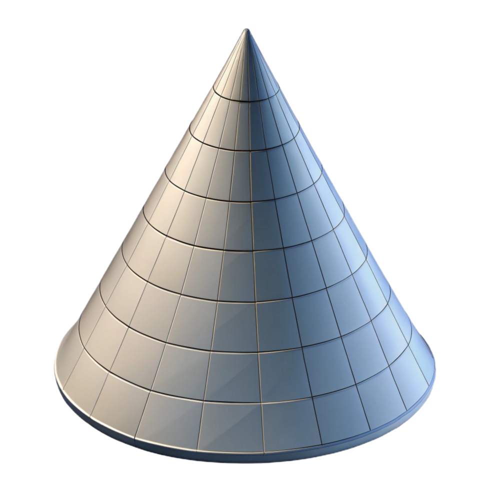vibrant mysterious vintage Geometric outline of a cone. Clean lines, with Scalable Design. masterfully captured png