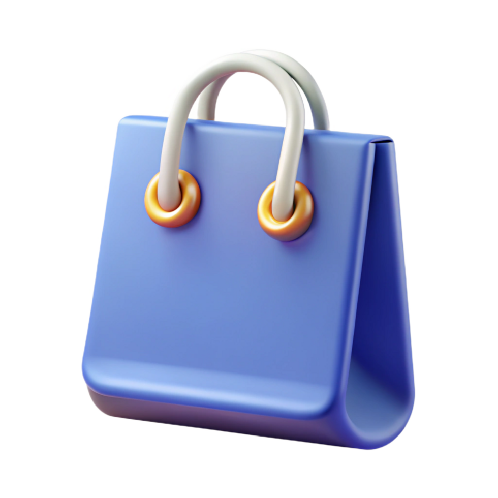 captivating retro Crisp edges on a flat color shopping bag icon. Minimal design with Scalable Design. artisan png