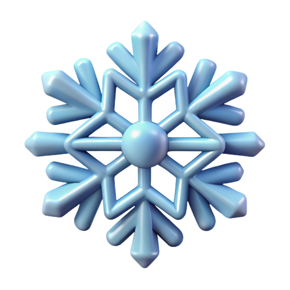 exceptional creative Symmetrical snowflake with crisp edges and flat color with Scalable Design. premium png
