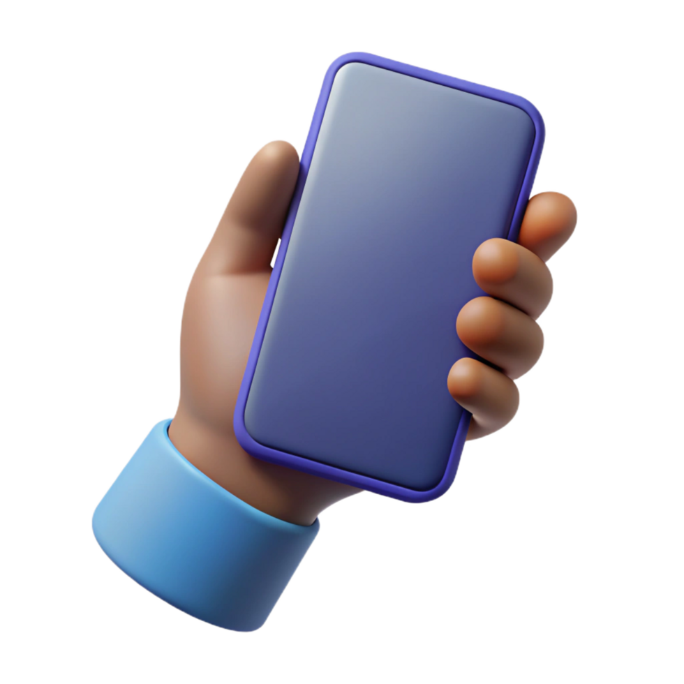 picturesque quintessential Silhouette of a hand holding a phone. Clean lines, scalable, flat color with Scalable Design. png