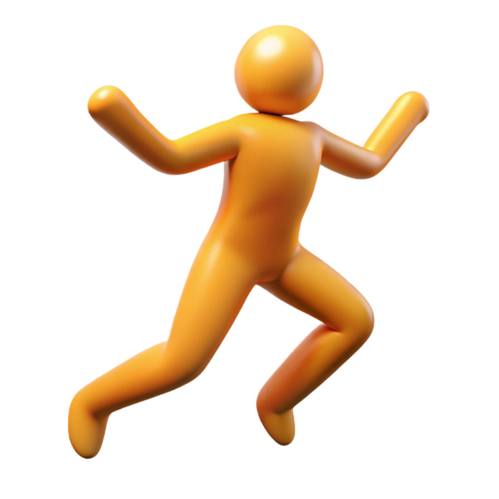 iconic vintage Silhouette of a jumping person. Clean lines, scalable, flat color with Scalable Design. professional png
