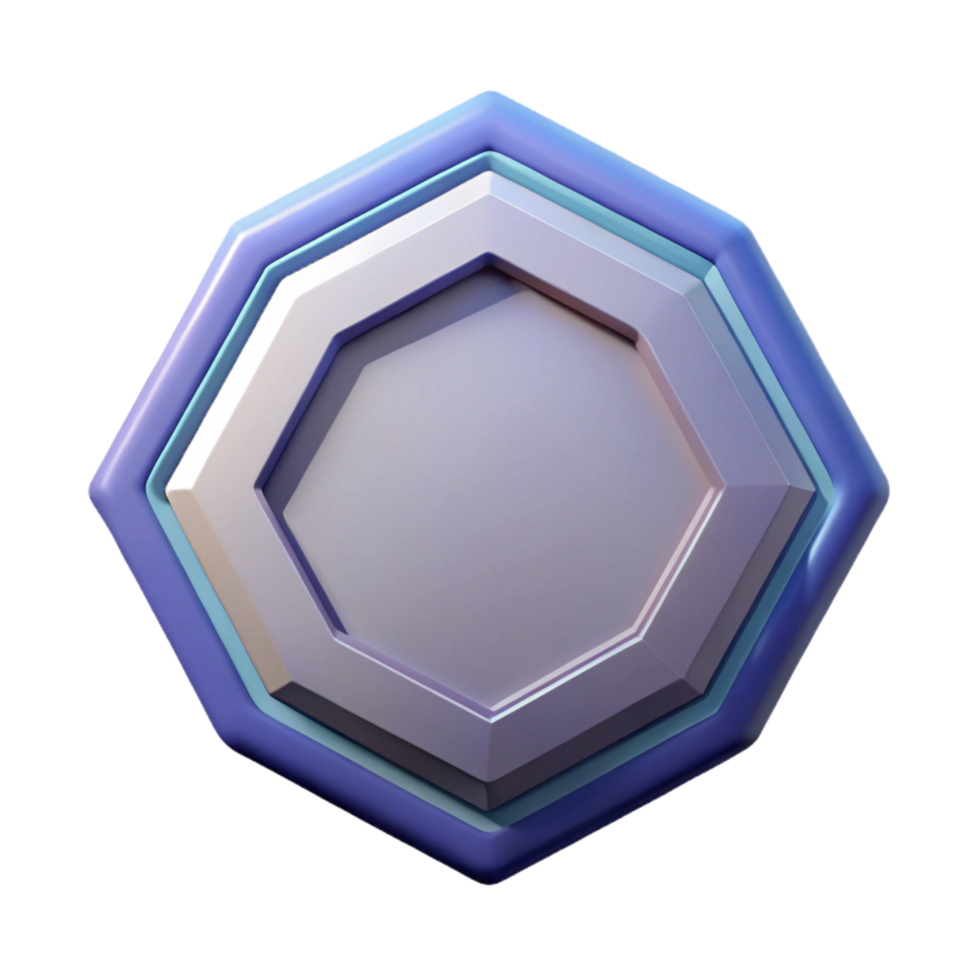energetic magnificent Octagonal badge with parallel lines. Geometric, single-weight stroke, flat color with Scalable Design. flawless png