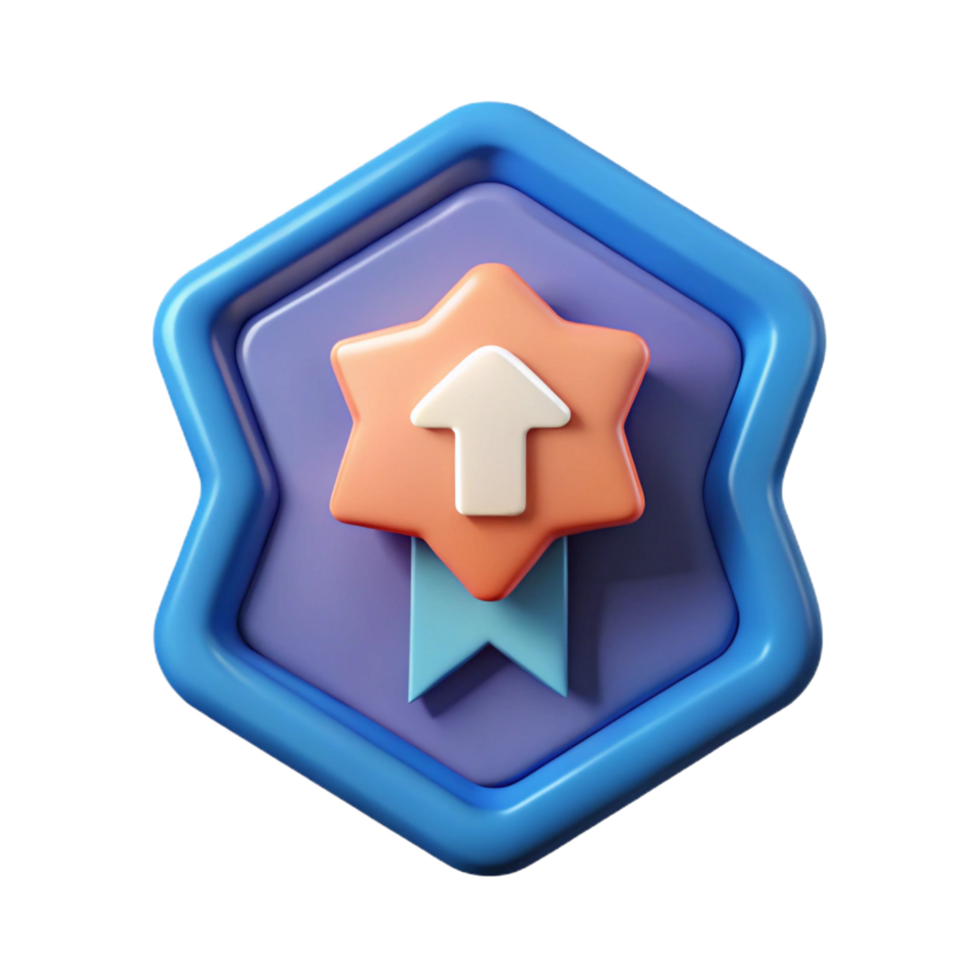mesmerizing playful classic Badge with a stylized arrow. Clean lines, minimal, with Scalable Design. ultra HD png