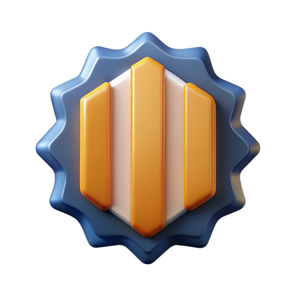 hypnotic passionate renaissance Badge with three vertical stripes. Single-weight stroke, scalable, minimal with Scalable Design. refined png