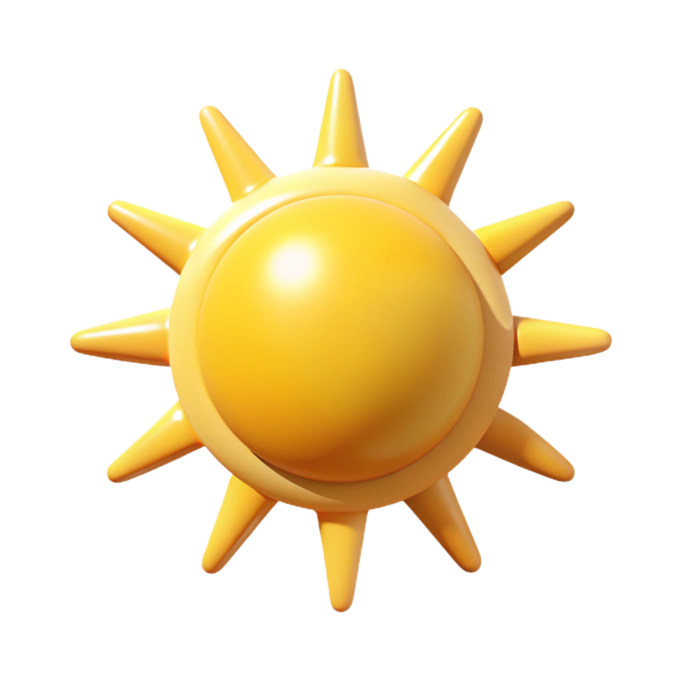 exemplary nordic Minimal, flat color sun icon with crisp edges. Symmetrical design with Scalable Design. handcrafted png