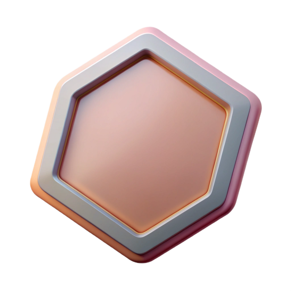 wonderful coveted Octagonal badge with a thin border. Geometric, single-weight stroke, flat color with Scalable Design. png