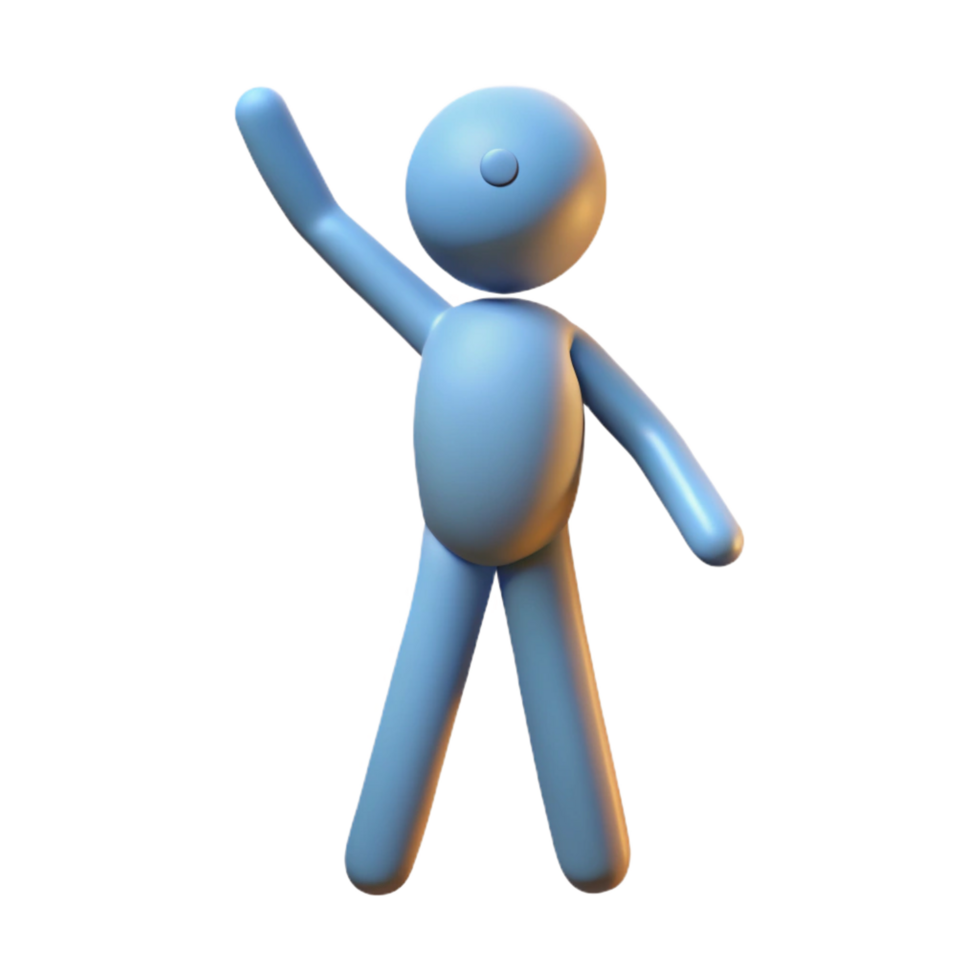 glorious celebrated Waving stick figure with circular head. Single-weight stroke, minimal design, clean lines with Scalable Design. png