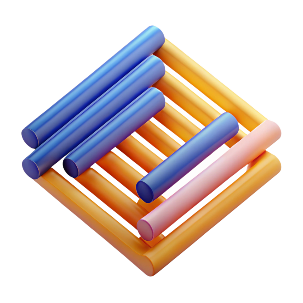 breathtaking memorable Abstract composition of parallel lines. Crisp edges, flat color, with Scalable Design. png