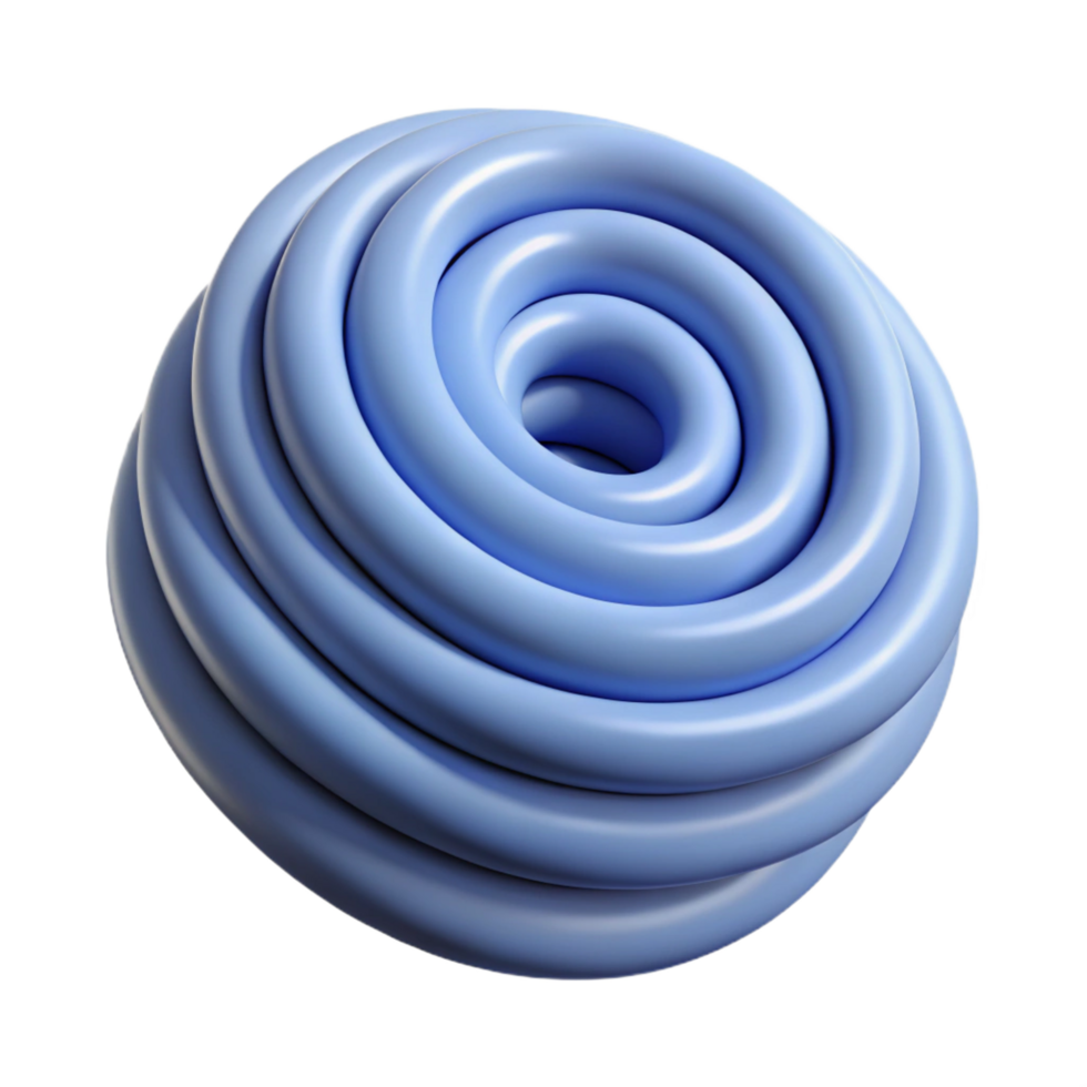 tranquil enchanting Spiral shape with evenly spaced coils. Clean lines, minimal design, flat color with Scalable Design. 4K png