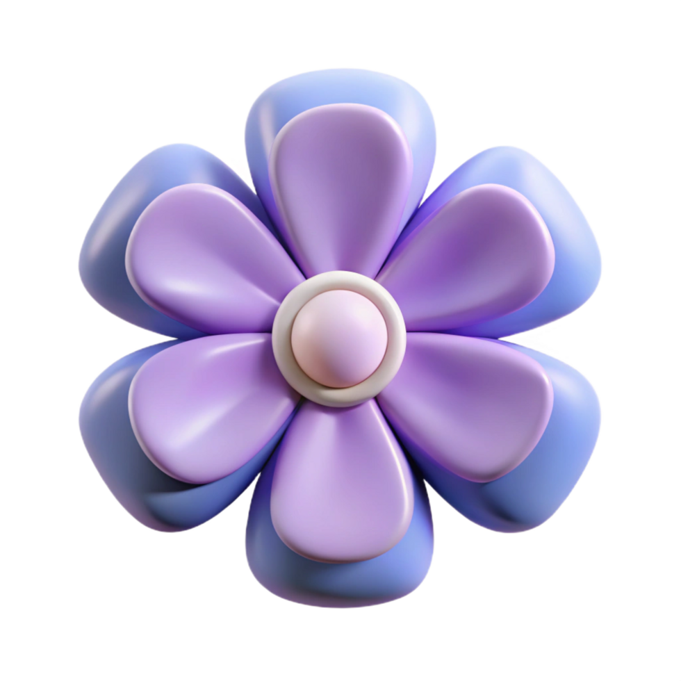 notable art deco Flower with a circular center and five petals. Clean lines, flat color, crisp edges with Scalable Design. impeccable png