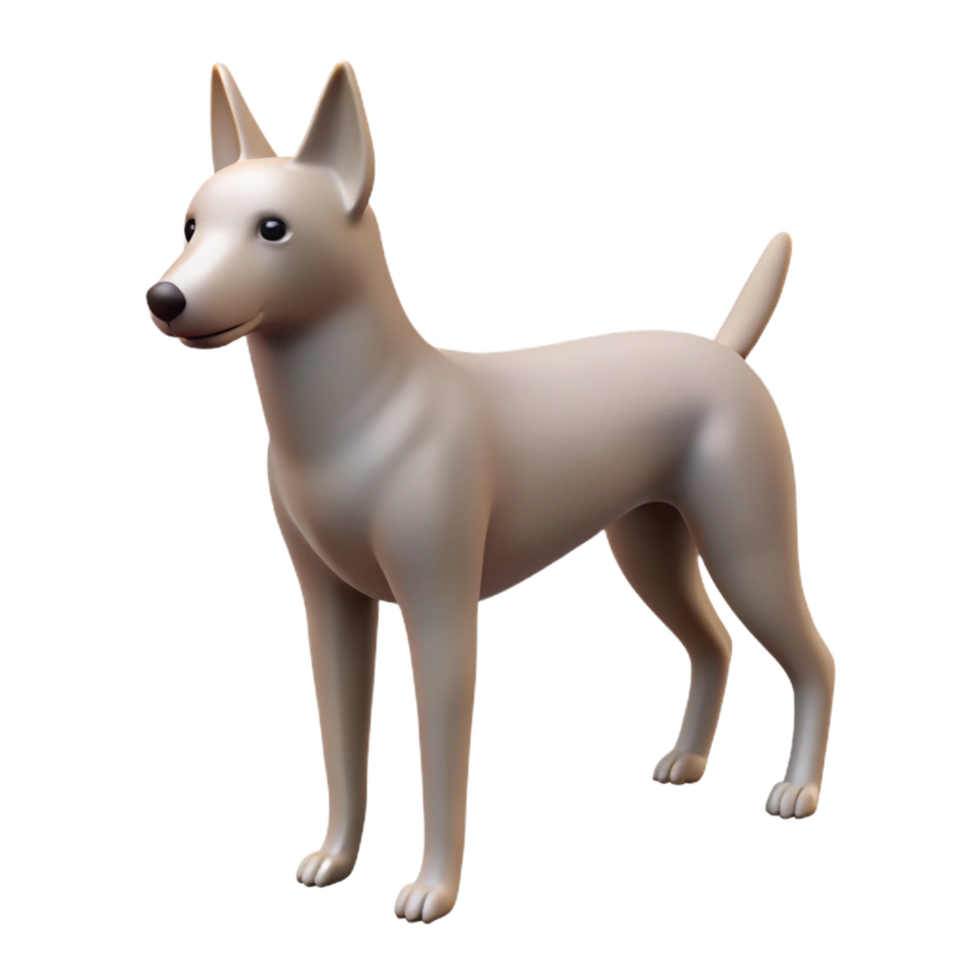 impressive dreamy creative Simple dog with pointed ears and a tail. Crisp edges, single-weight stroke, minimal design with Scalable Design. precision png