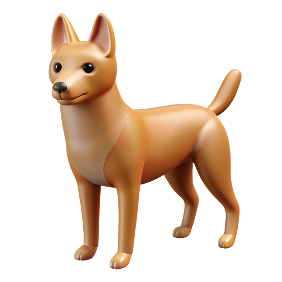 wonderful memorable Simple dog with pointed ears and a tail. Crisp edges, single-weight stroke, minimal design with Scalable Design. png