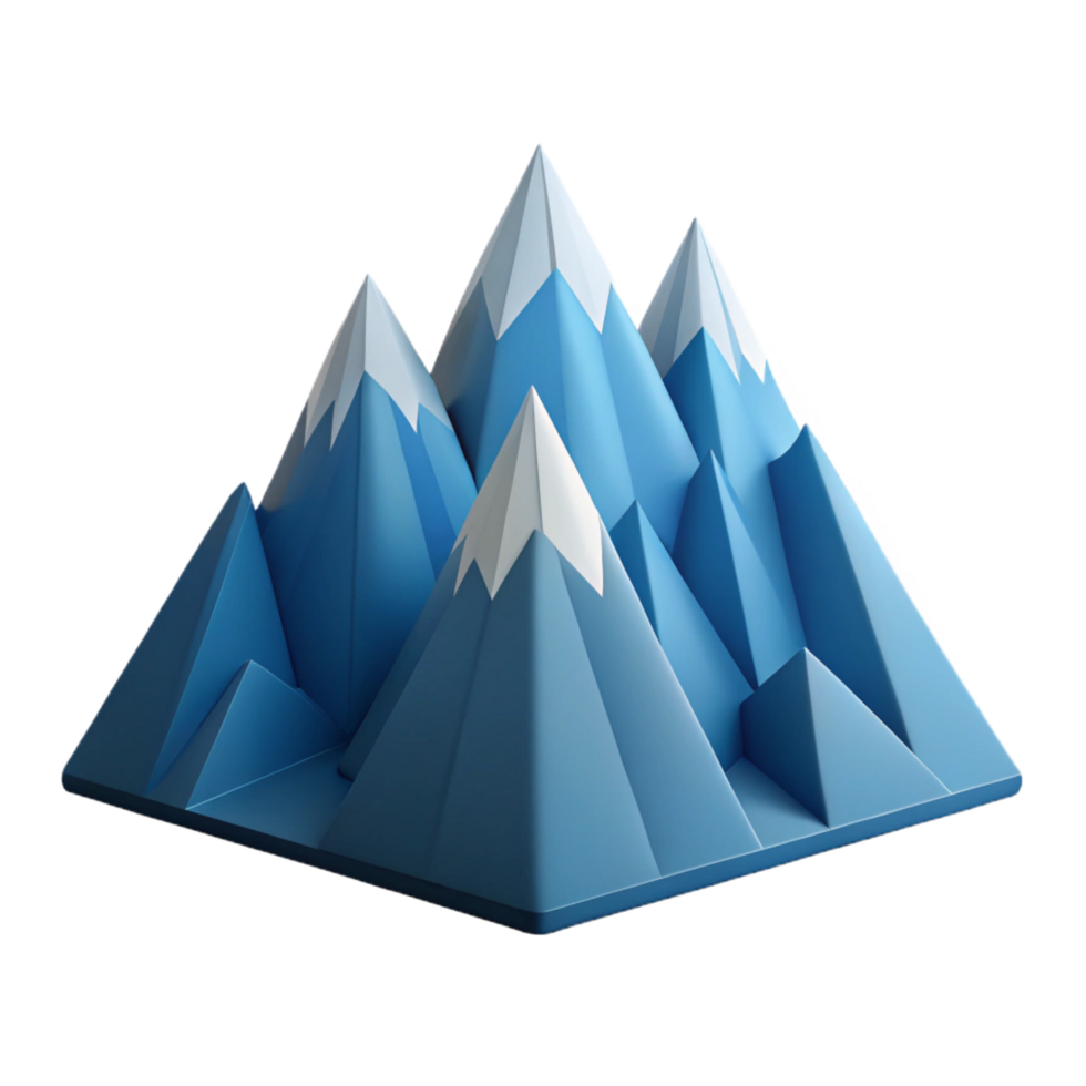 bold striking Geometric representation of a mountain range. Crisp edges, minimal with Scalable Design. authentic png