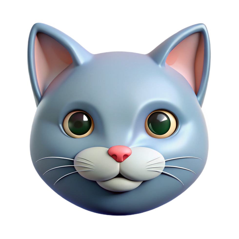 glorious creative Minimal line art of a cat's face. Clean lines, flat color with Scalable Design. fine detail png