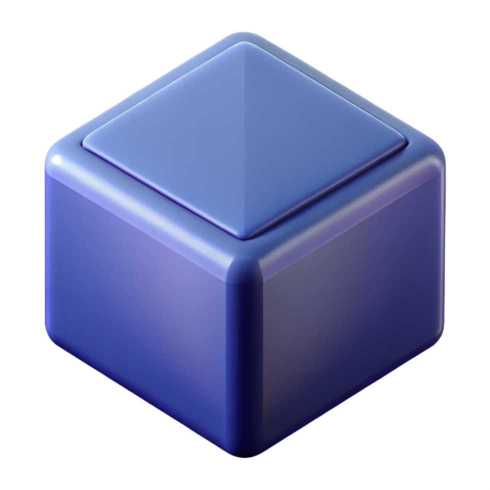 reflective pristine Scalable, geometric design of a cube. Crisp edges, flat color with Scalable Design. genuine png