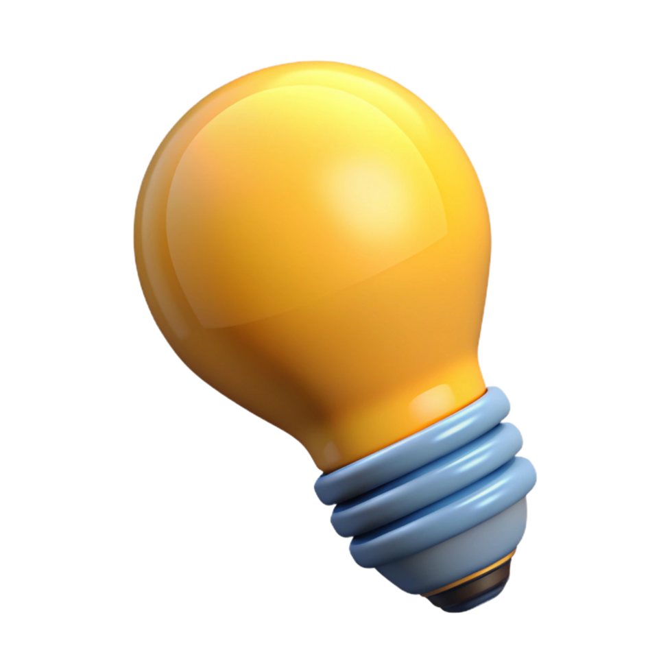 peaceful serene Clean lines outlining a lightbulb. Flat color, with Scalable Design. original png