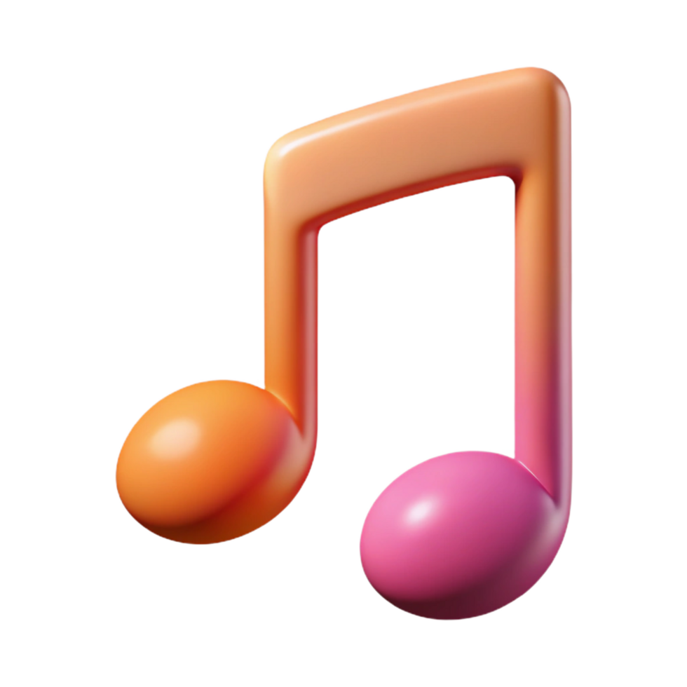vibrant urban Minimal line art of a musical note. Clean lines, flat color with Scalable Design. museum quality png