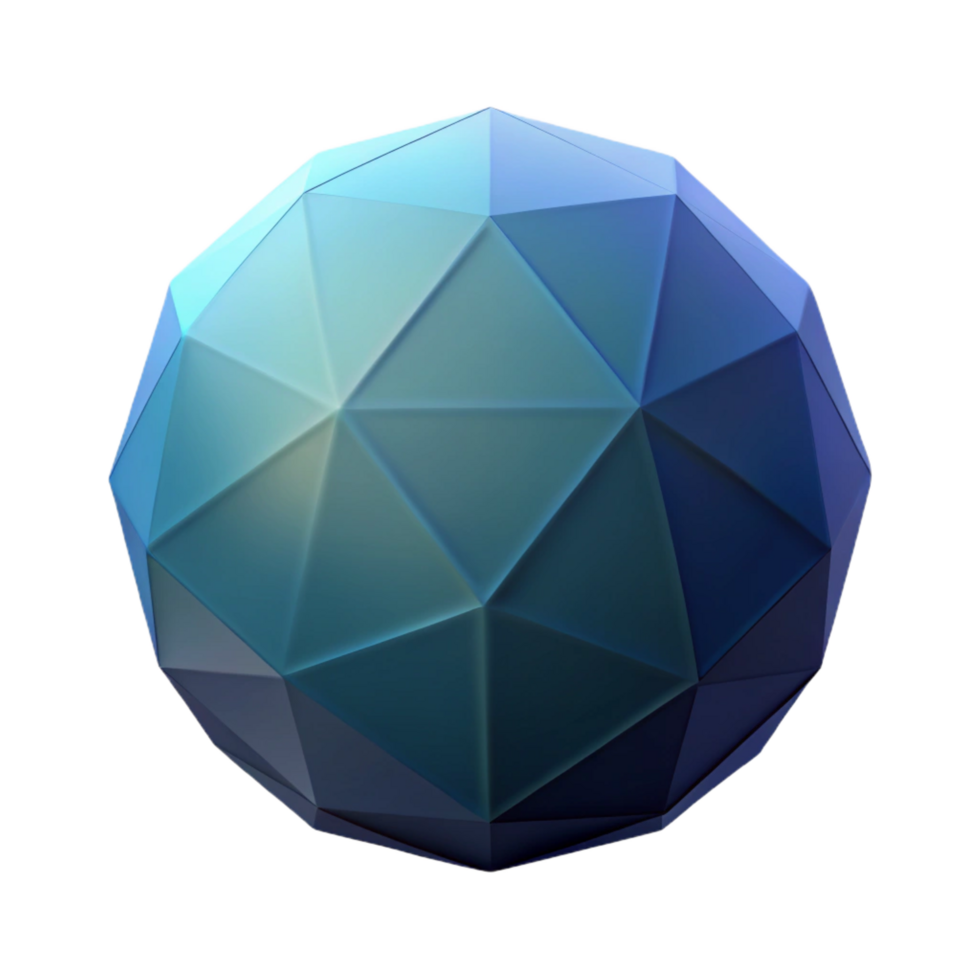 reflective gorgeous Geometric representation of a planet. Crisp edges, minimal perfect clarity png