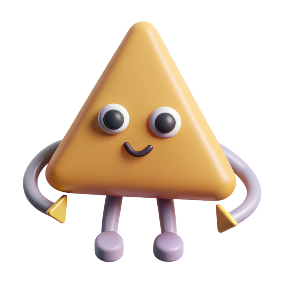 elegant memorable Upside-down triangle character with a curved base. Clean lines, minimal, with Scalable Design. png