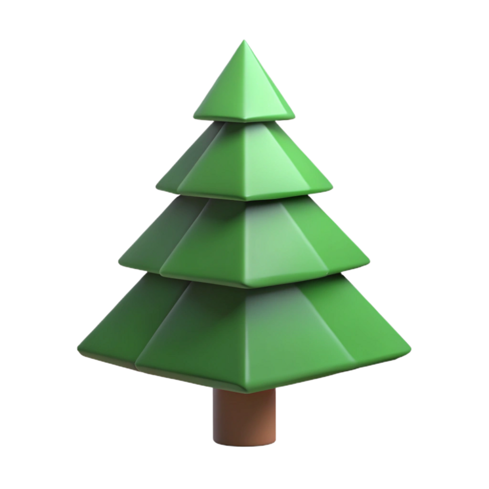 mesmerizing contemporary Geometric silhouette of a pine tree. Symmetrical, scalable, flat color with Scalable Design. precision png