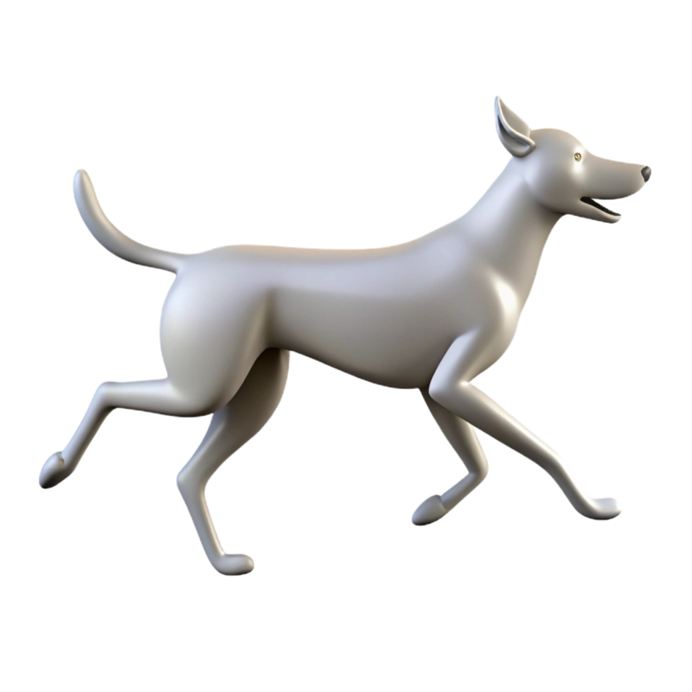 enchanting acclaimed Clean lines silhouette of a running dog. Minimal, with Scalable Design. png