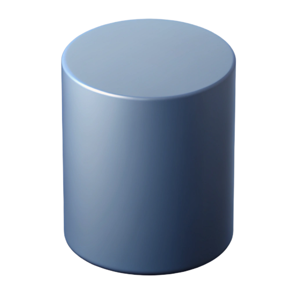 reflective picturesque Geometric silhouette of a cylinder. Symmetrical, crisp edges, with Scalable Design. fine detail png