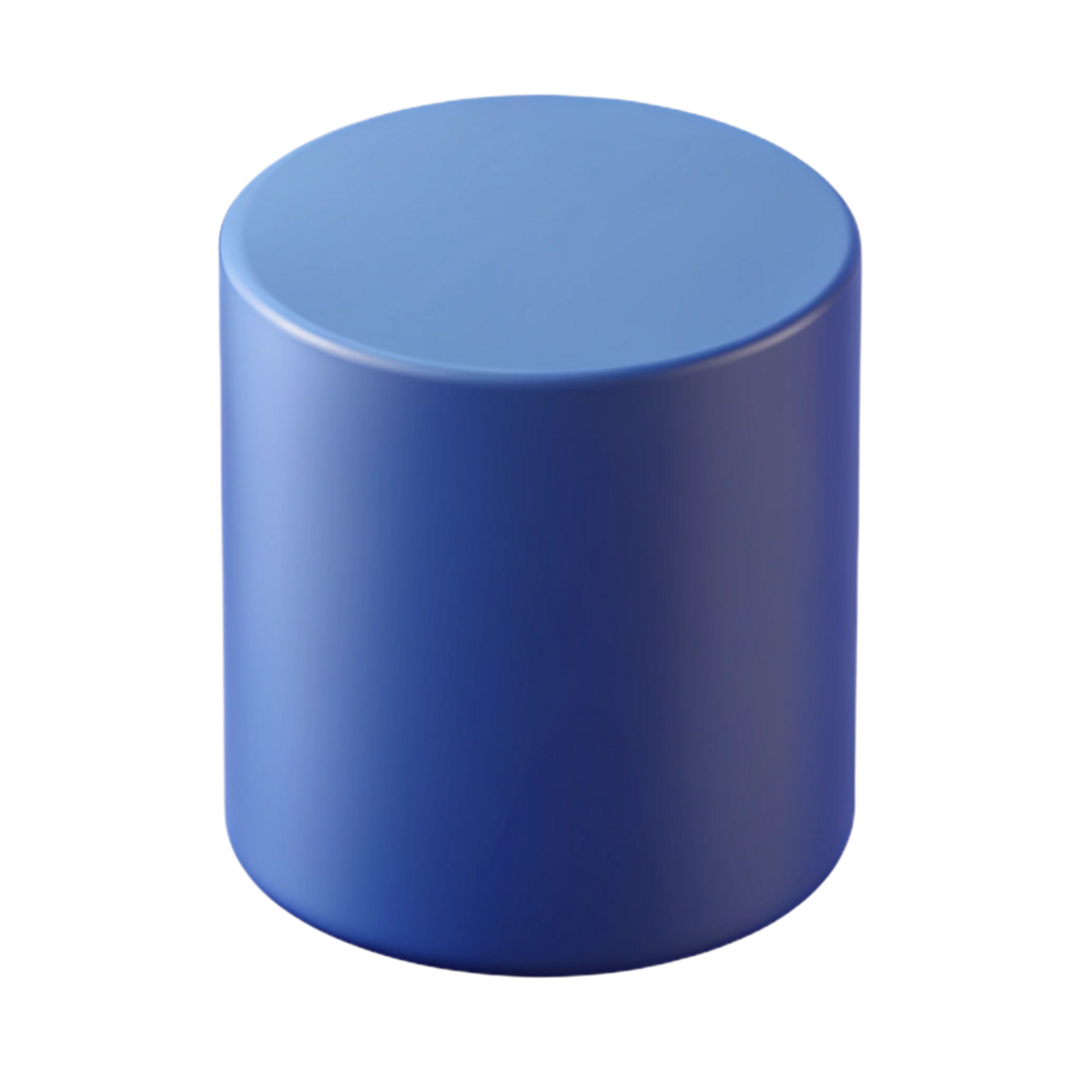 dramatic celebrated Geometric silhouette of a cylinder. Symmetrical, crisp edges, with Scalable Design. png