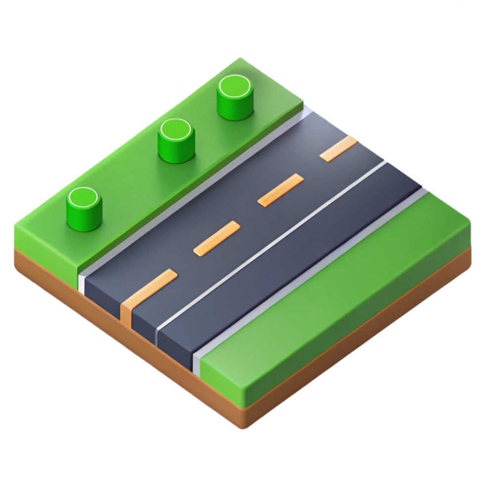 dazzling signature Isometric road with clean lines. Scalable, minimal design with Scalable Design. png