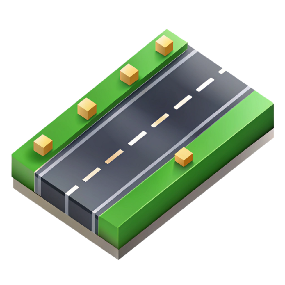 extraordinary distinctive Isometric road with clean lines. Scalable, minimal design with Scalable Design. png
