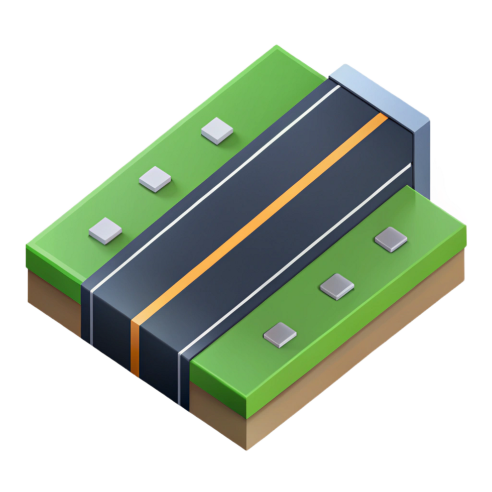 impressive passionate victorian Isometric road with clean lines. Scalable, minimal design with Scalable Design. expertly shot png