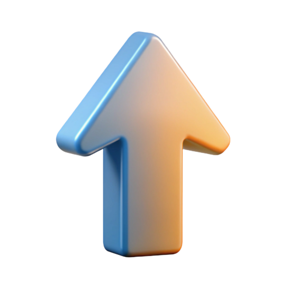 dynamic splendid Minimalist logo of an arrow pointing upwards. Clean lines, flat color with Scalable Design. sharp png