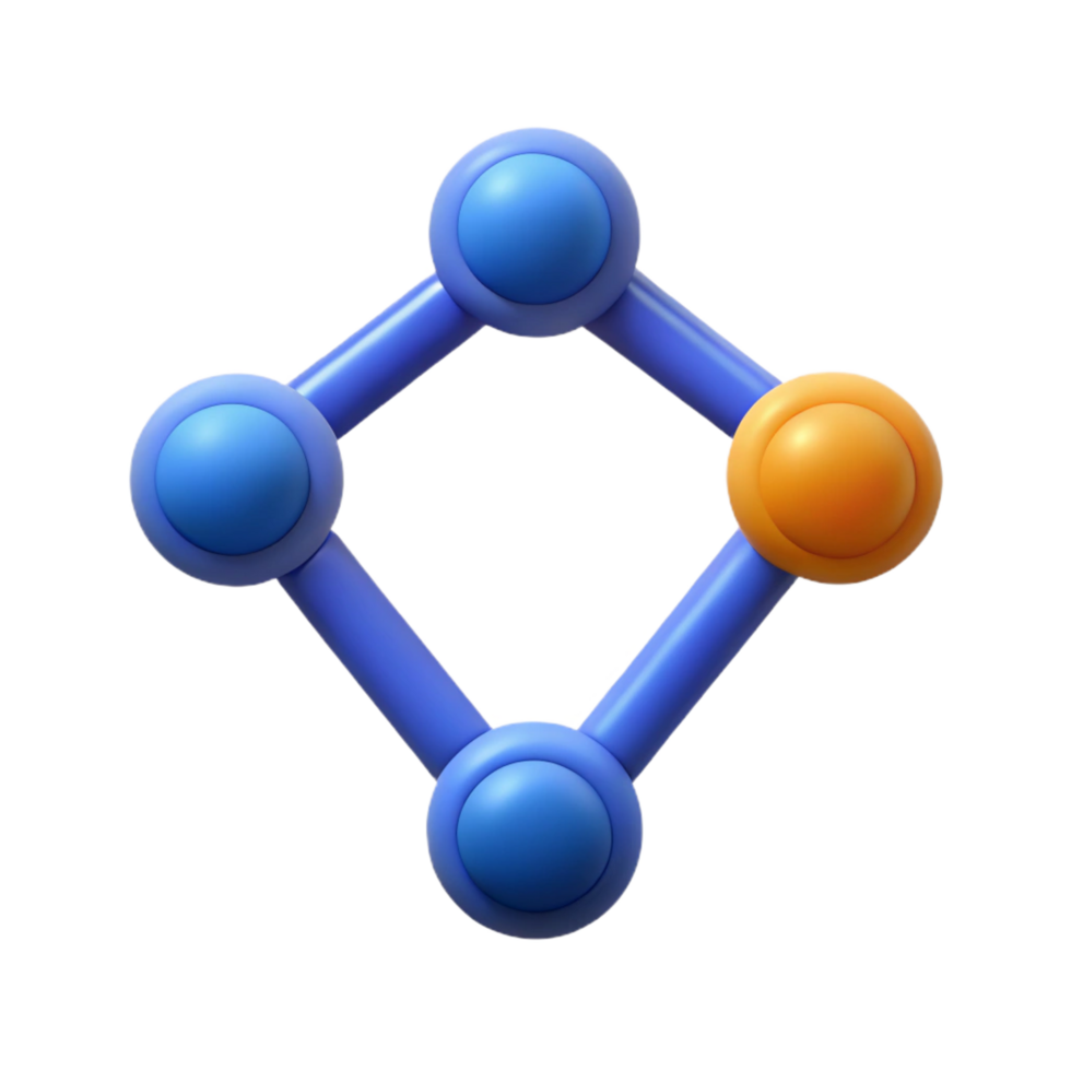 magnificent dynamic renaissance Symmetrical logo with three interconnected dots. Flat color, single-weight stroke with Scalable Design. gallery standard png