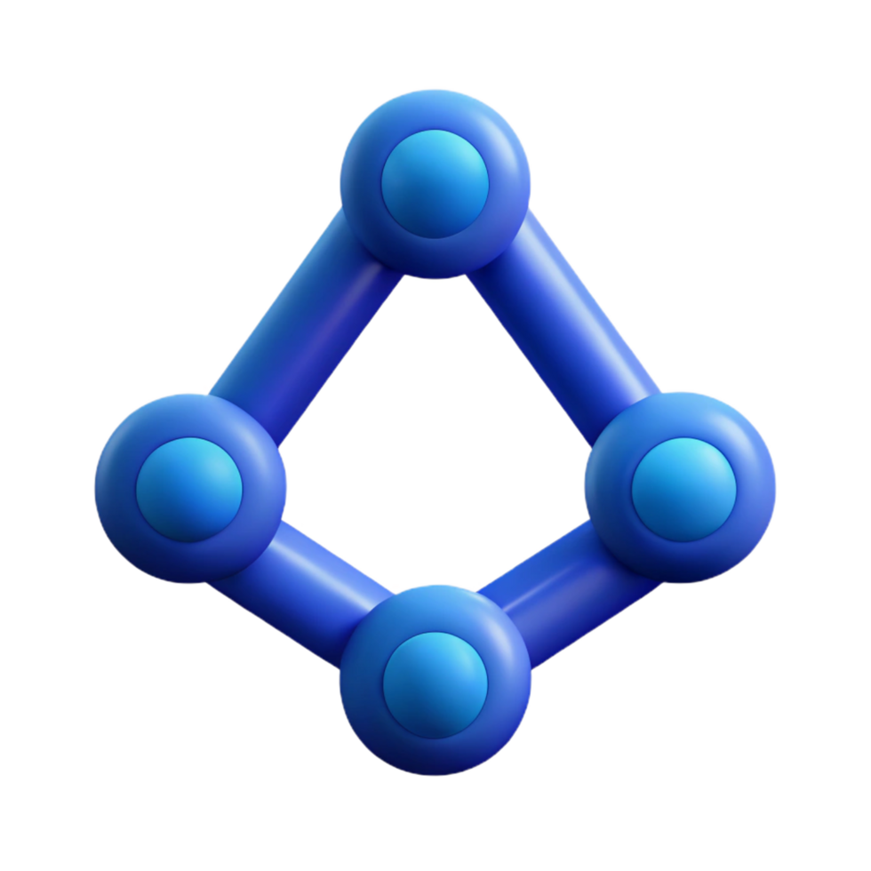 distinguished abstract Symmetrical logo with three interconnected dots. Flat color, single-weight stroke with Scalable Design. genuine png