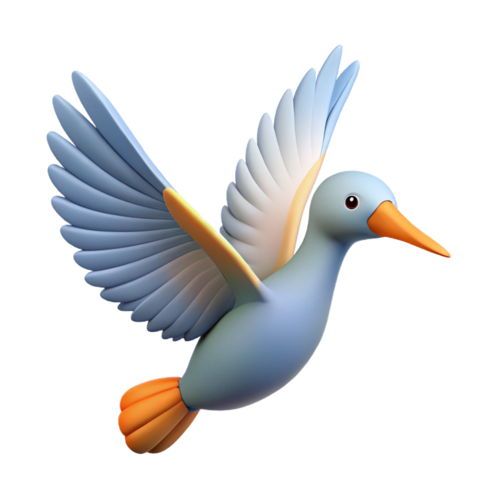 exquisite tranquil artistic Line art of a bird in flight. Single-weight stroke, flat color, clean lines with Scalable Design. premium png