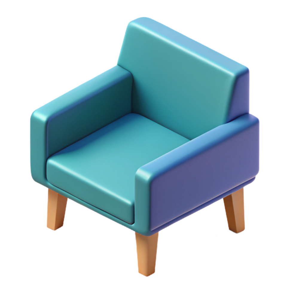 elegant unparalleled Isometric chair with crisp edges. Minimal design, with Scalable Design. png