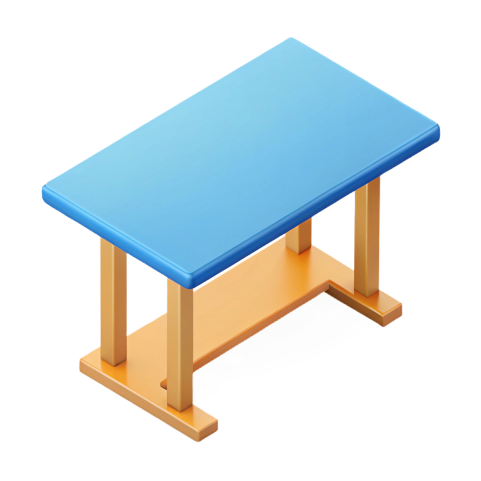 glorious classic Isometric table with flat color. Clean lines, single-weight stroke with Scalable Design. masterfully captured png
