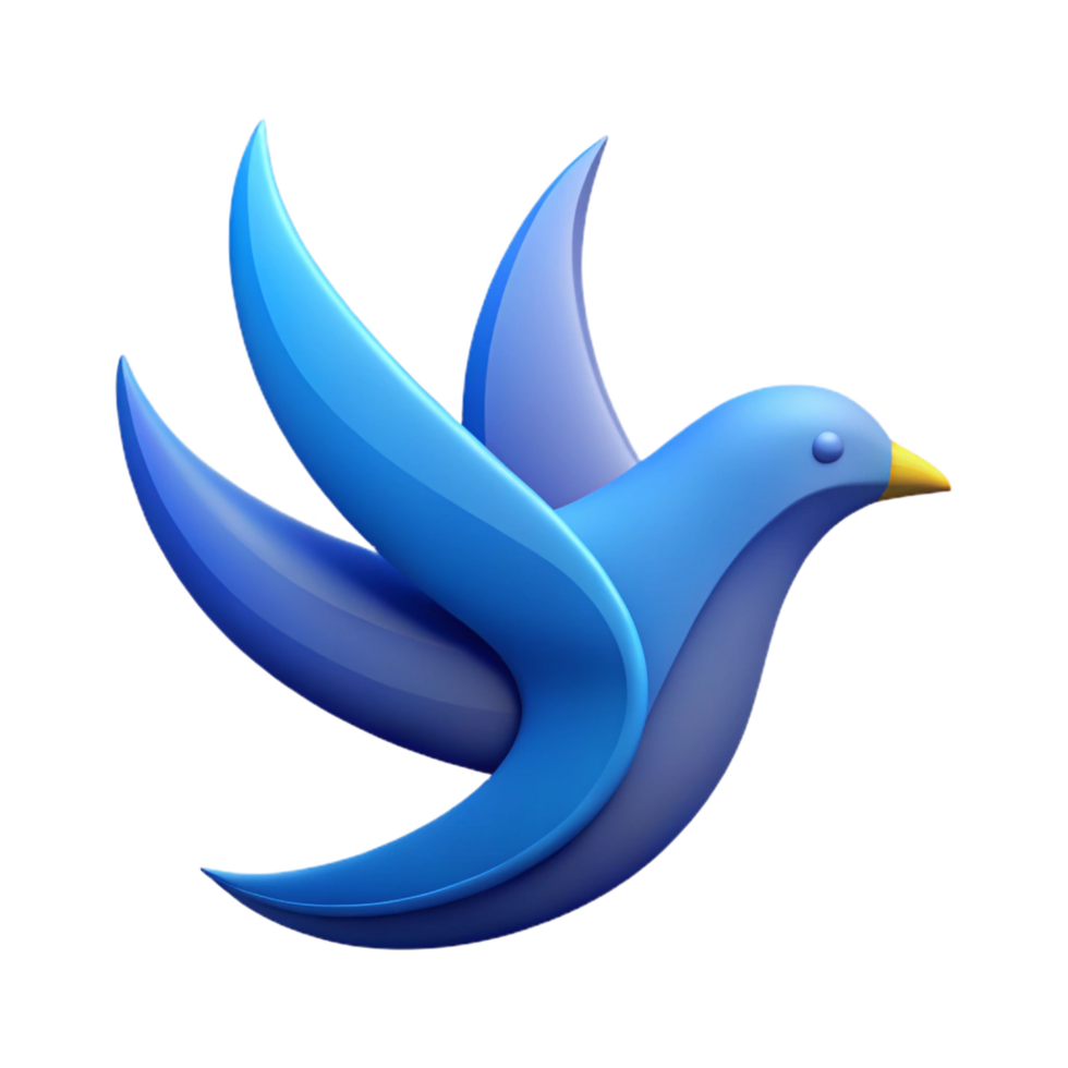 serene calm artistic Scalable logo depicting an abstract bird in flight. Clean lines, flat color with Scalable Design. ultra HD png