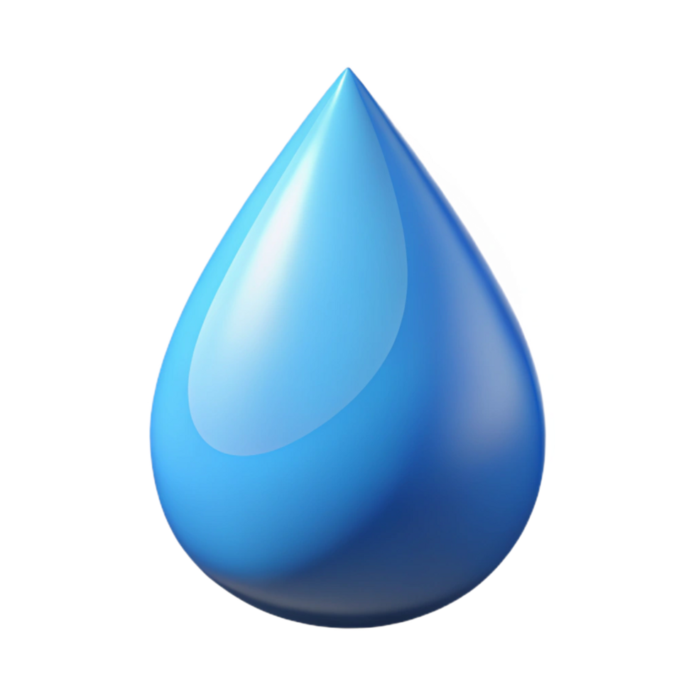 picturesque artistic Isometric raindrop with flat color. Clean lines, single-weight stroke with Scalable Design. authentic png