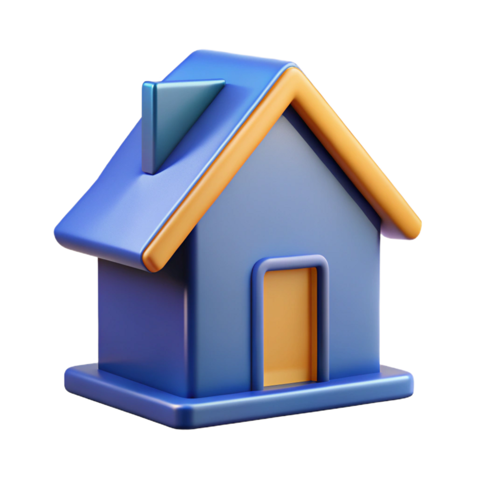 acclaimed victorian Stylized house icon with a triangular roof. Crisp edges, flat color with Scalable Design. sharp png