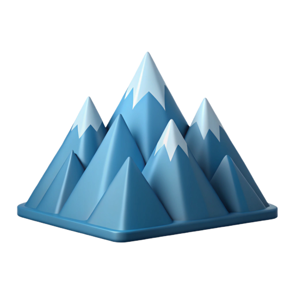 notable artistic Minimalist line art of a mountain range. Clean lines, flat color, with Scalable Design. 4K png
