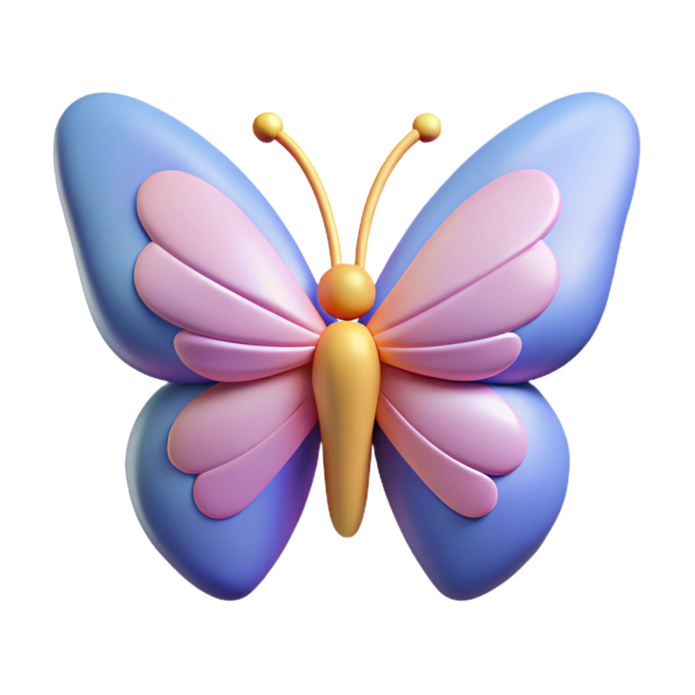 melancholic fascinating Symmetrical butterfly with simple wings. Single-weight stroke, with Scalable Design. handcrafted png